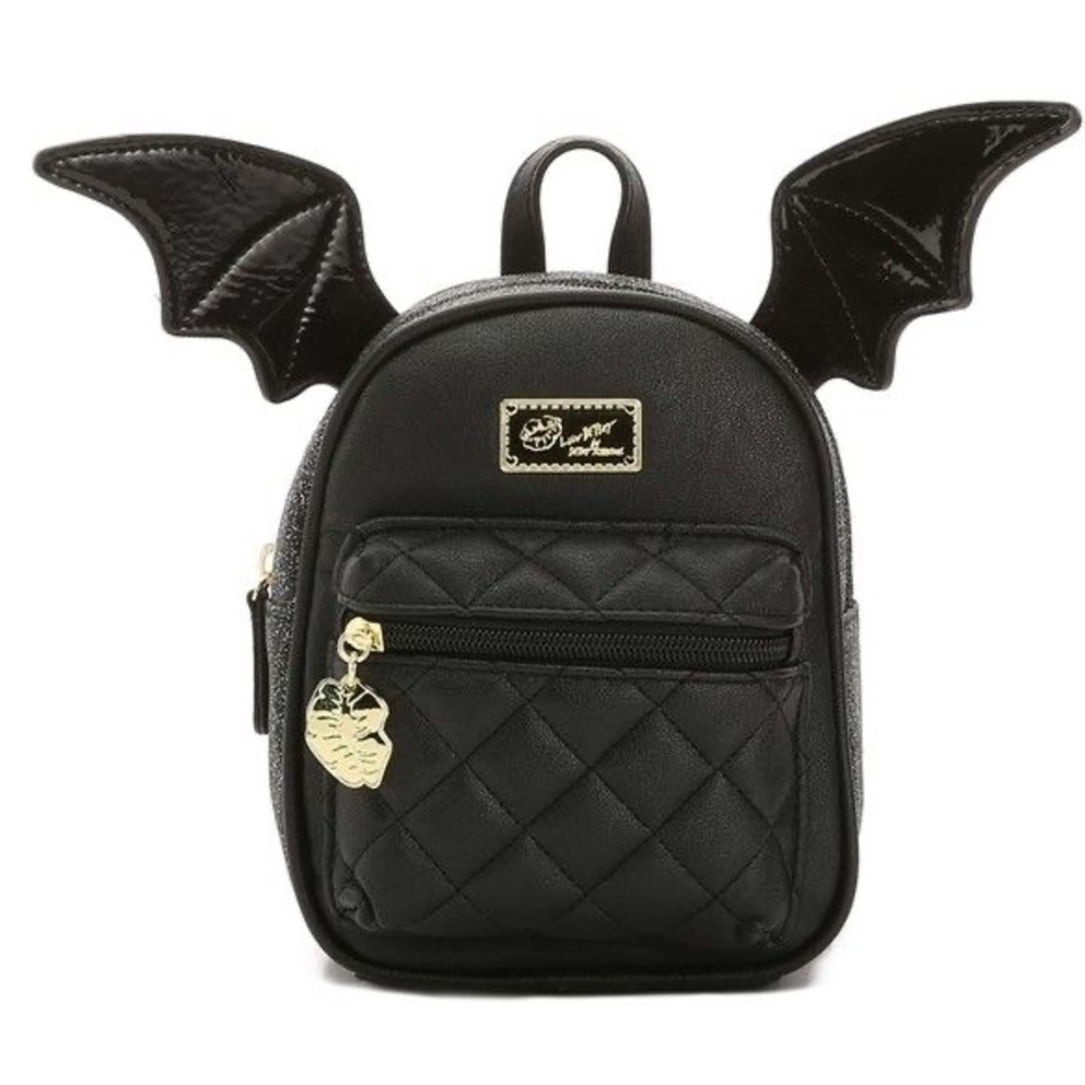 betsey johnson black bat winged glitter mini backpack Betsey Johnson | Bags | Luv Betsy By Betsey Johnson Mini Bat Wing Backpack